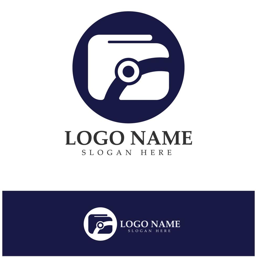 e-wallet logo design icon vector