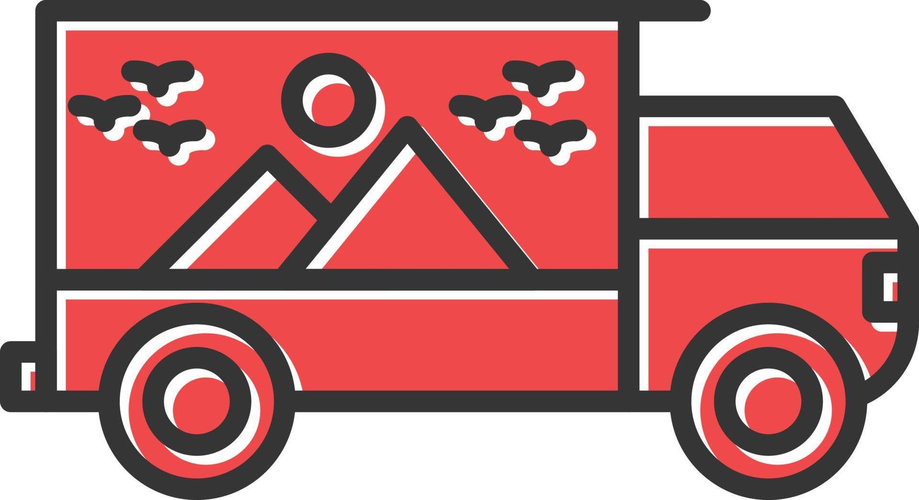 Truck Filled Retro vector