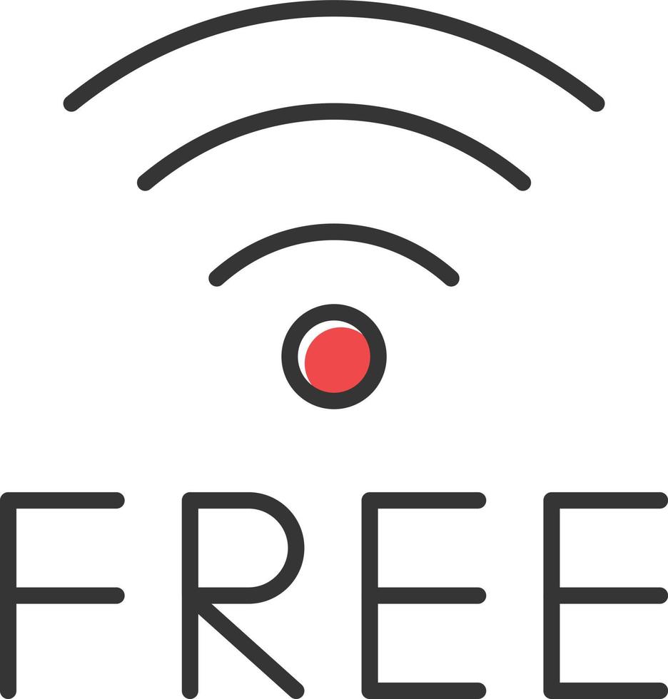 wifi gratis lleno retro vector
