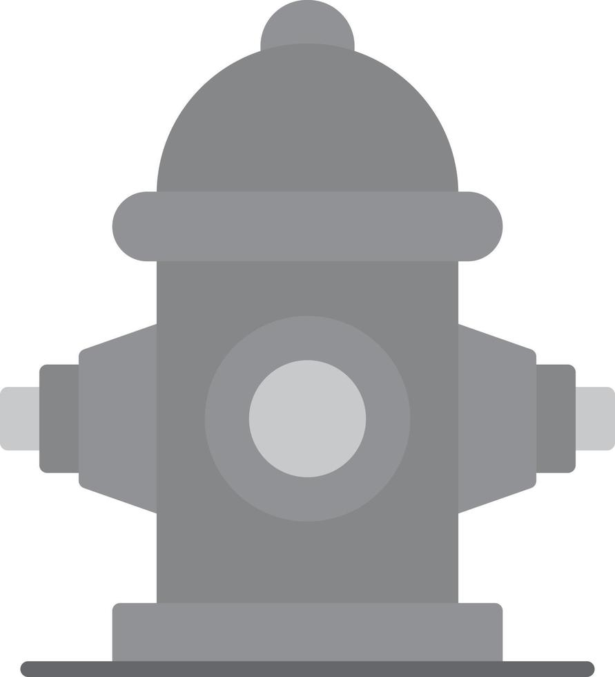 Fire Hydrant Flat Greyscale vector