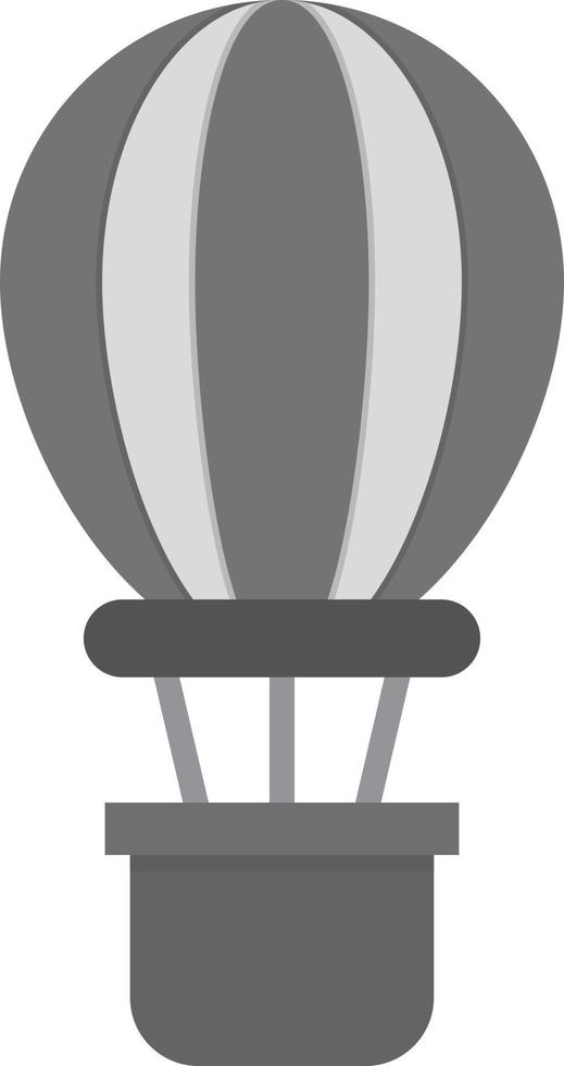 Hot Air Balloon Flat Greyscale vector