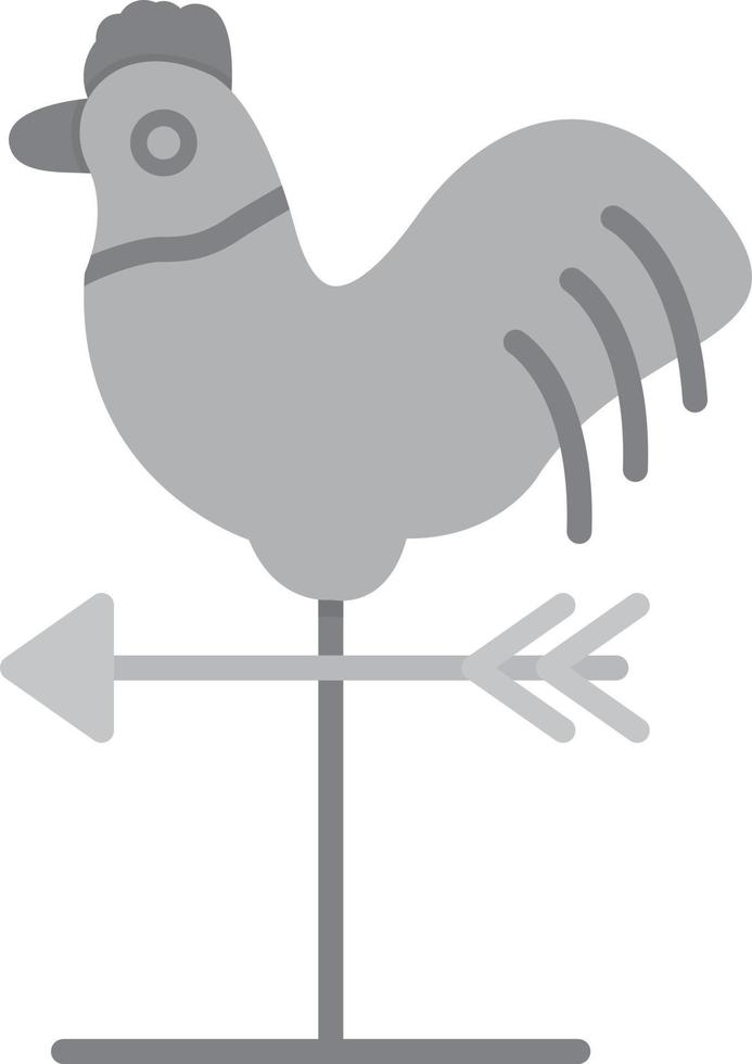 Wind Vane Flat Greyscale vector