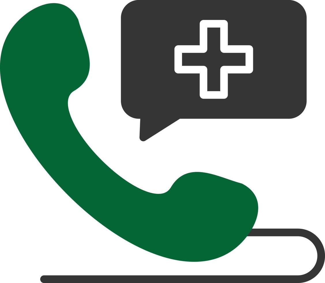 Emergency Call Glyph Two Color vector
