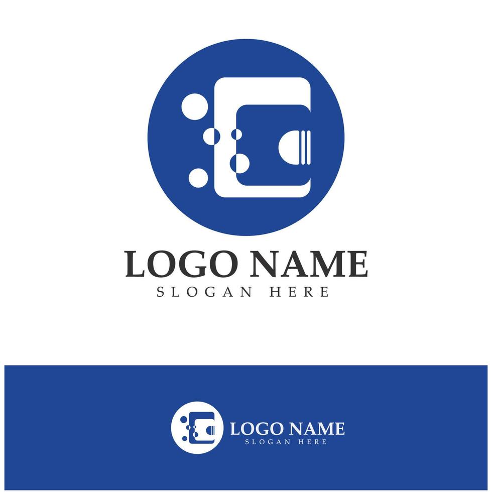 e-wallet logo design icon vector