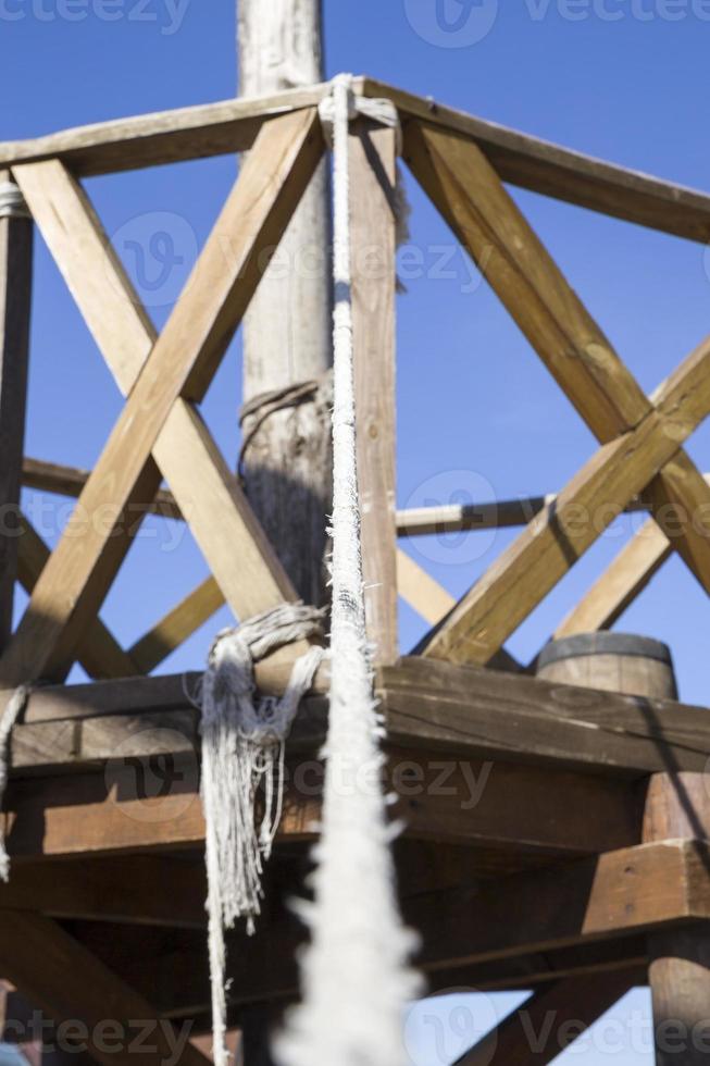 wooden bridge, close up photo
