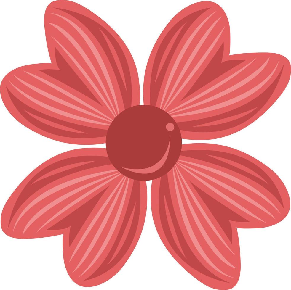 Red butterfly flower vector illustration for graphic design and decorative element