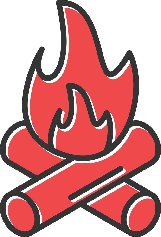 Fire Pollution Filled Icon vector