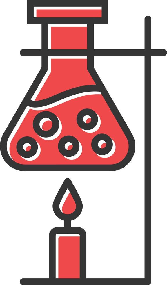 icono lleno de velas de química vector