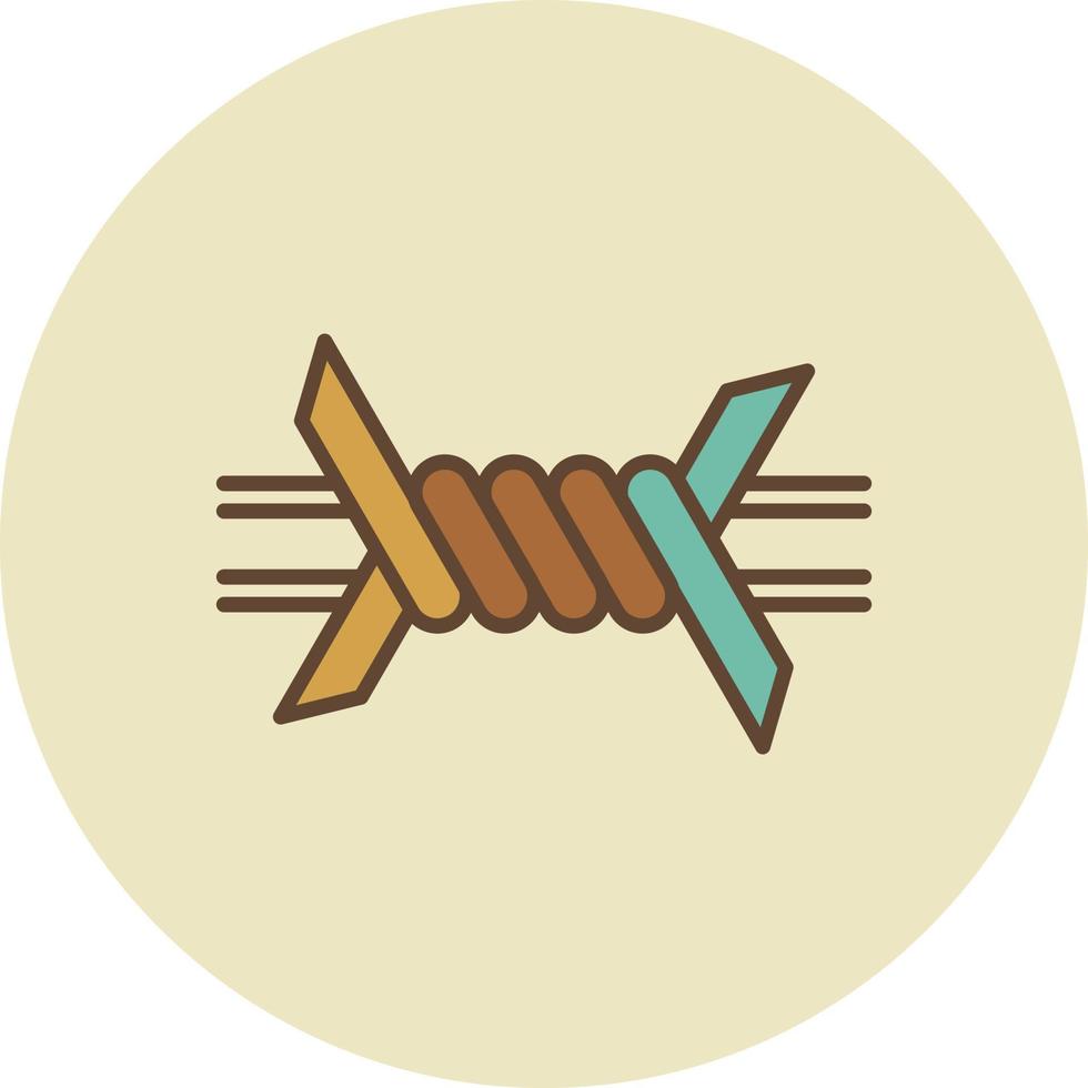 Barbed Wire Filled Retro vector