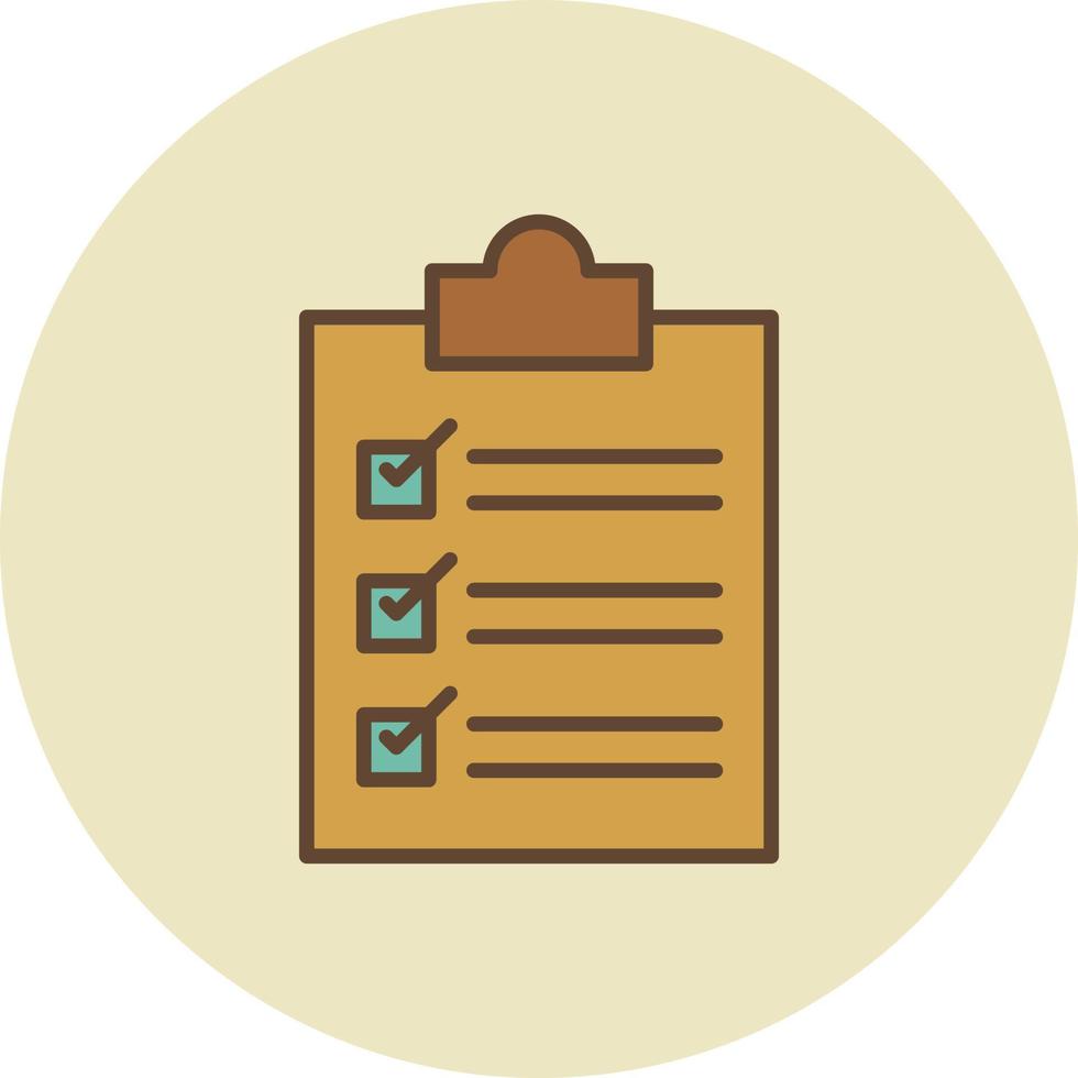 Checklist Filled Retro vector