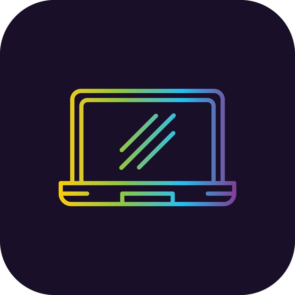 Laptop Filled Retro vector