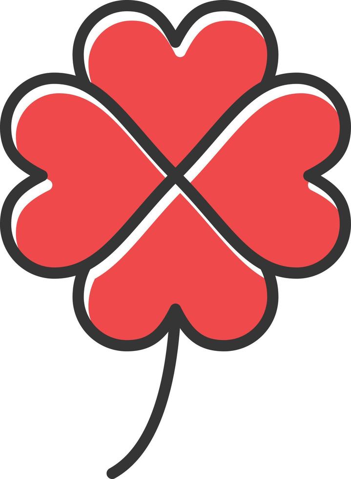 Clover Filled Retro vector