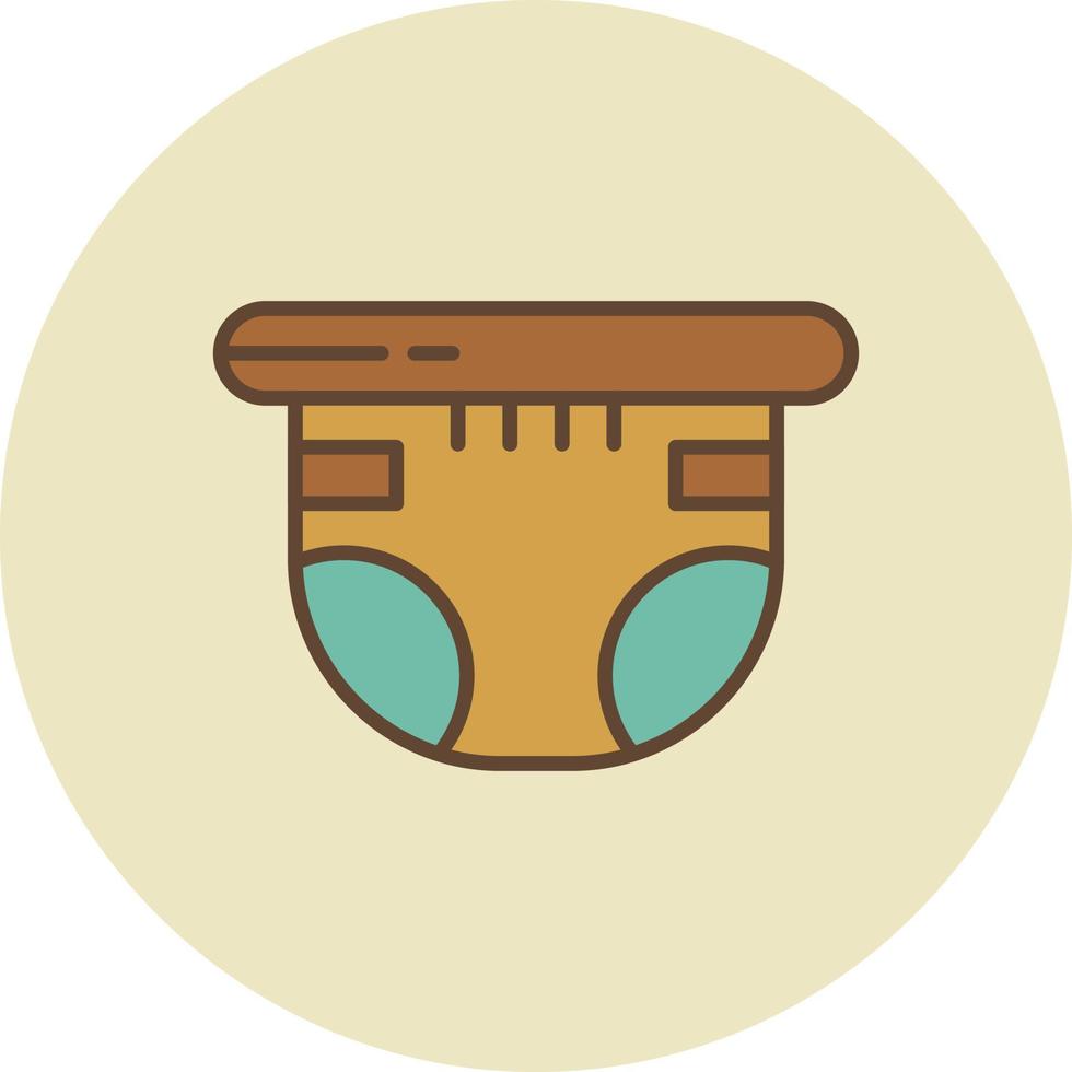 Diaper Filled Retro vector