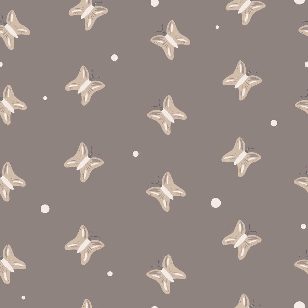 seamless pattern with butterfly in pastel color vector