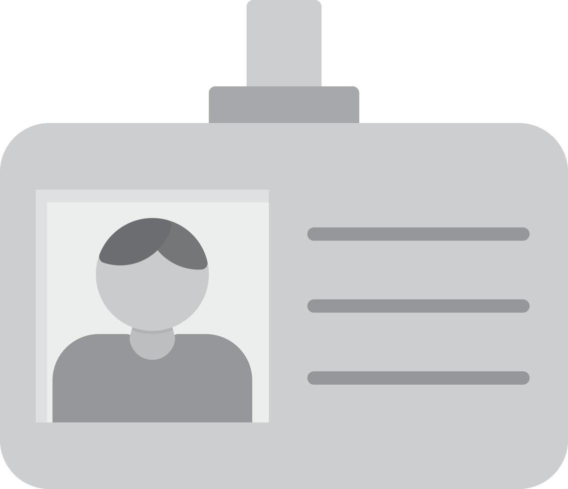 Idcard Flat Greyscale vector