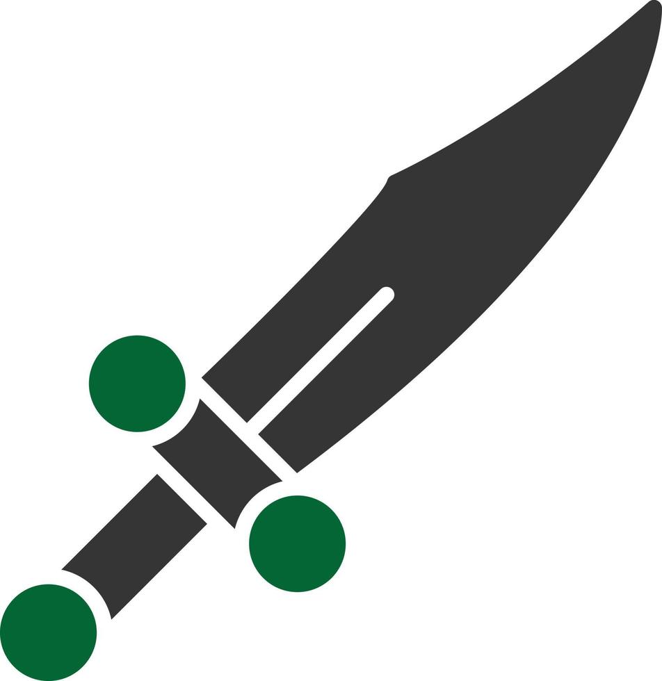 Dagger Glyph Two Color vector