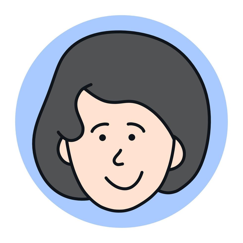 madre mujer perfil mascota vector ilustración. caricatura de icono de avatar femenino. chica cabeza cara negocio usuario logo