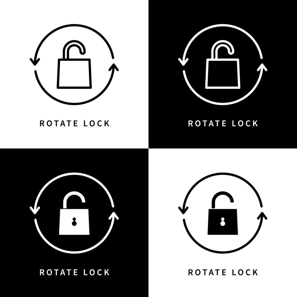 Lock Rotation Icon. Rotate Screen Logo Vector Illustration 9749675
