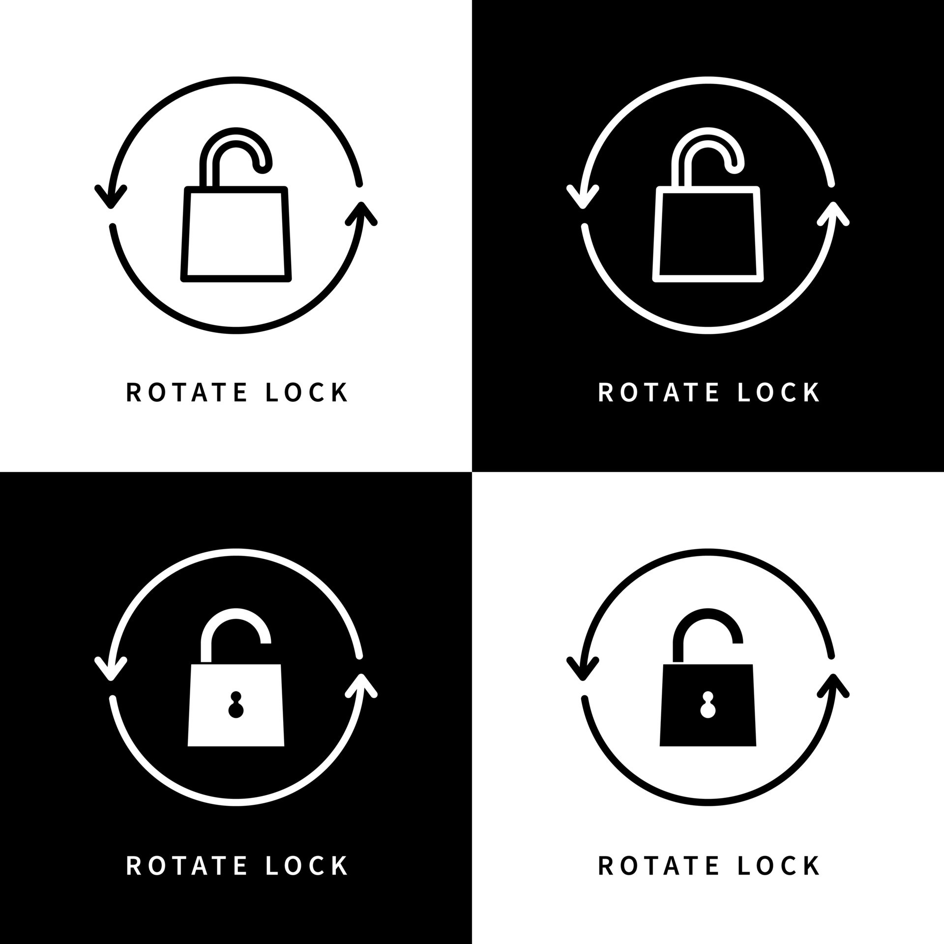 Lock Rotation Icon. Rotate Screen Logo Vector Illustration 9749675