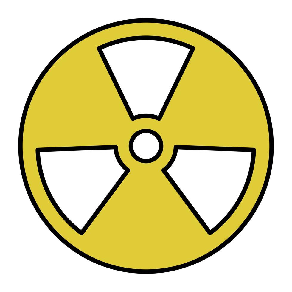 Biohazard Icon Cartoon. Danger and Radioactive Symbol Vector
