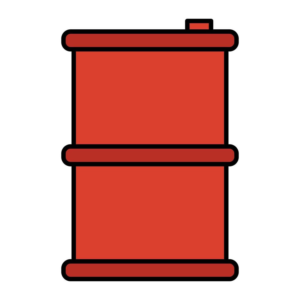 Fuel Drum Icon Cartoon. Oil Container Symbol Vector