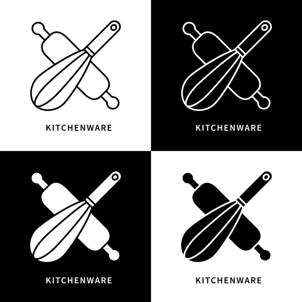 Kitchenware Rolling Pin Vector Symbol. Baking Tools Icon. Equipment Logo