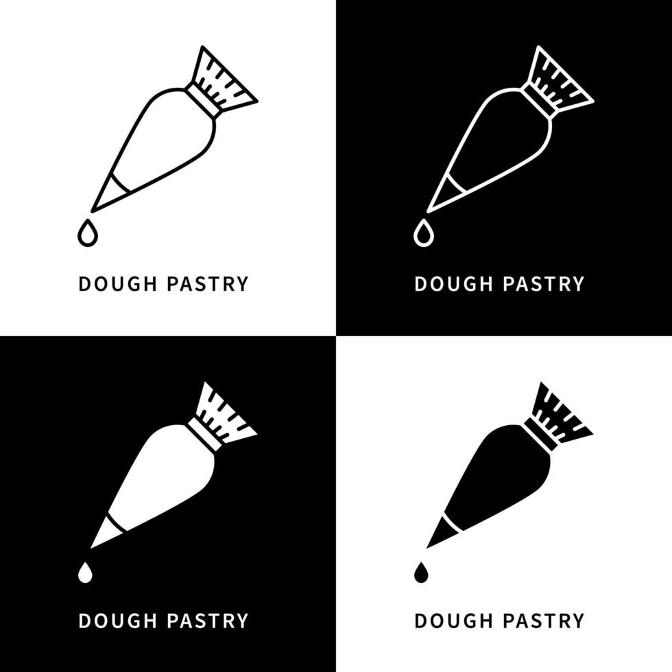 Dought Pastry Icon. Sweet Jam Business Logo. Baked And Cooking Equipment Vector Symbol