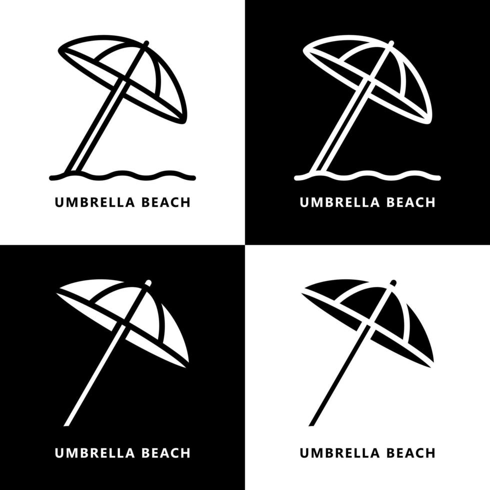 dibujos animados de icono de paraguas. vacaciones en el mar símbolo vector logo