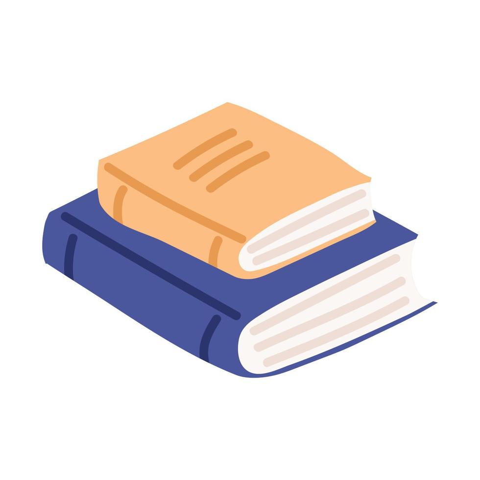 A stack of Books Doodle style Cozy Autumn. Flat vector illustration