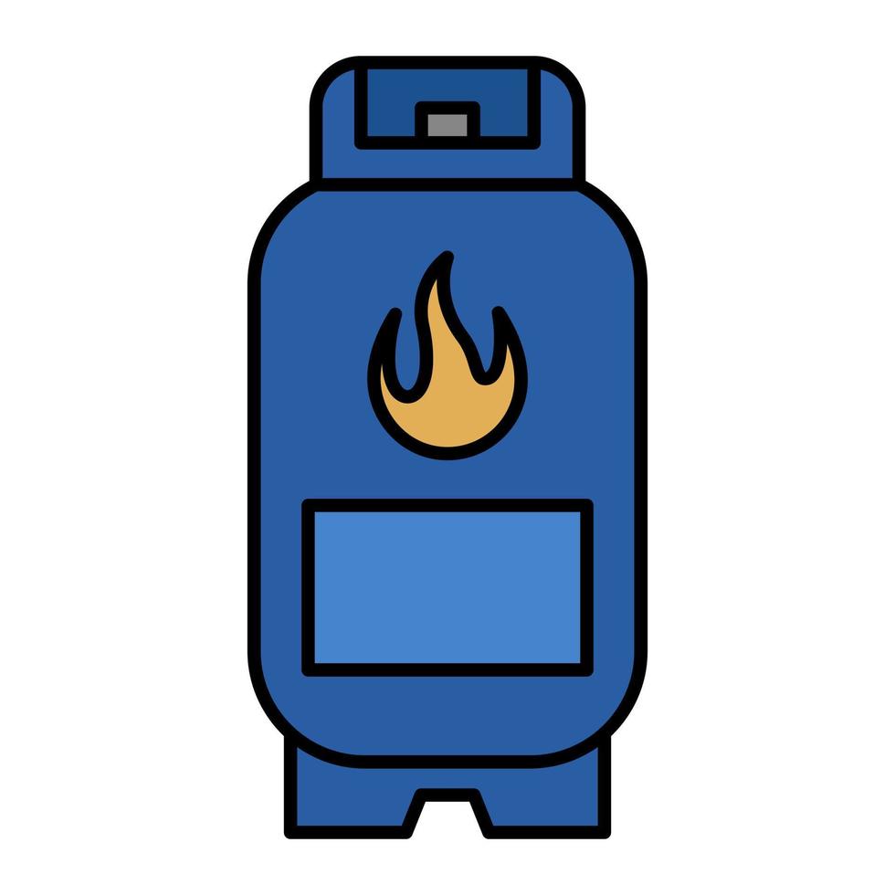 Gas Holder Icon Cartoon. Gasoline Symbol Vector