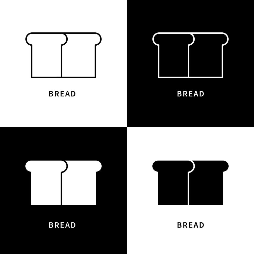Bread Icon Set. Meal and Food For Breakfast Logo Vector Design
