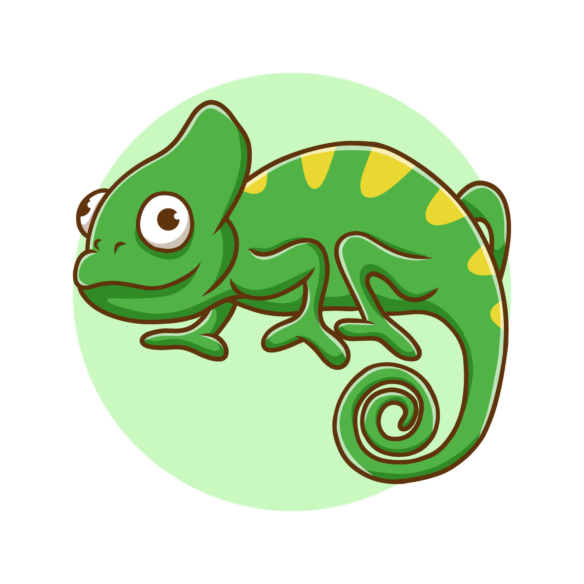 Chameleon Animal Mascot Vector Illustration. Camouflage Icon Kids Drawing  Cartoon. Zoo and Jungle Logo Cute Character 9749888 Vector Art at Vecteezy