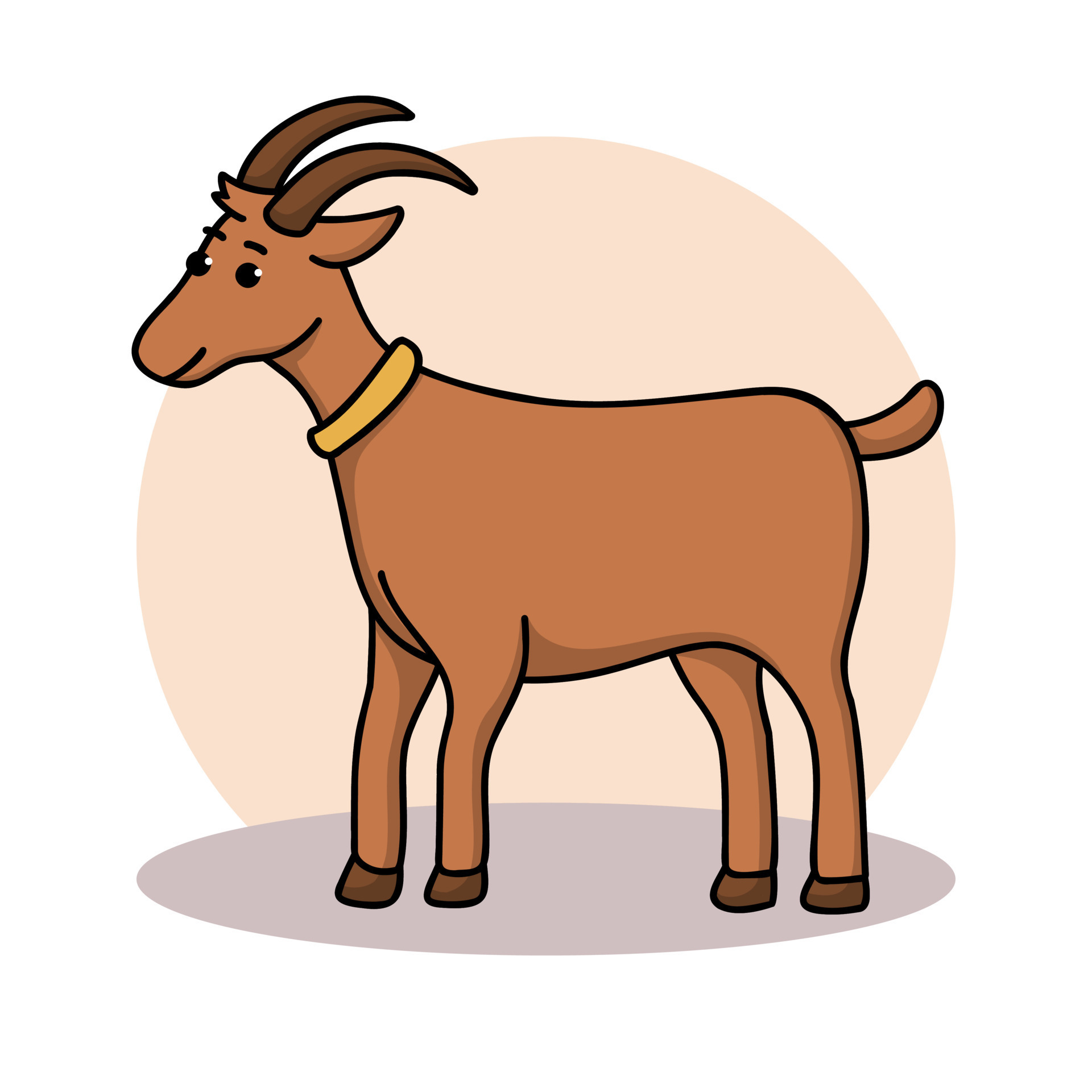 Goat Icon Cartoon. Animal Farm Mascot Symbol Vector 9749904 Vector Art ...