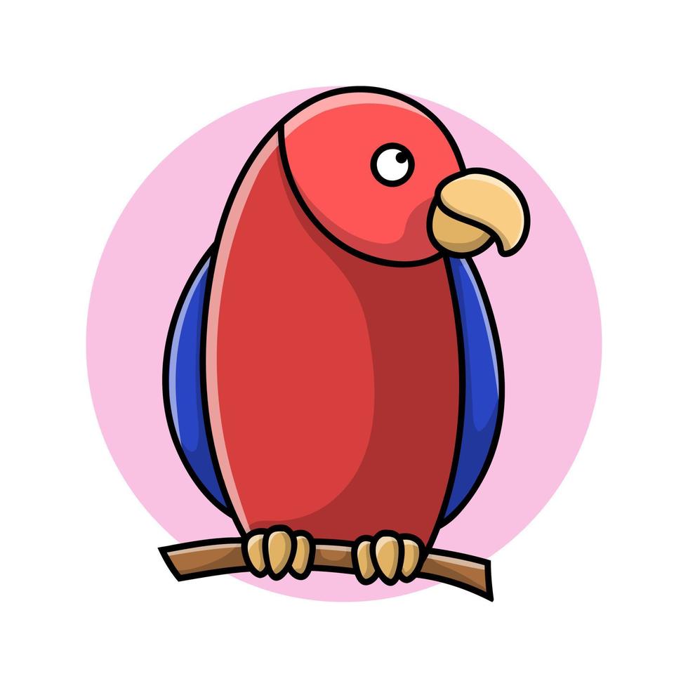 Bird Icon Cartoon. Safari and Zoo mascot Symbol Vector
