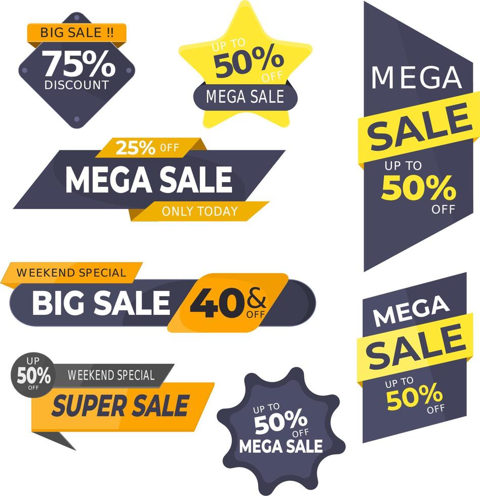 shape sale and discount banner vector