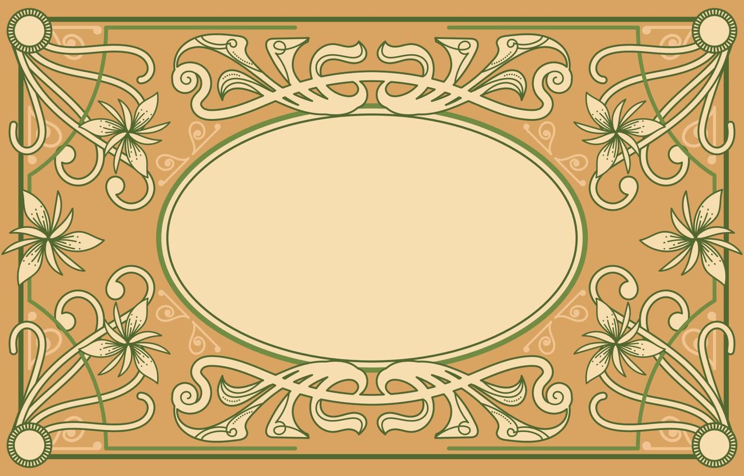 fondo inspirado en el estilo art nouveau vector