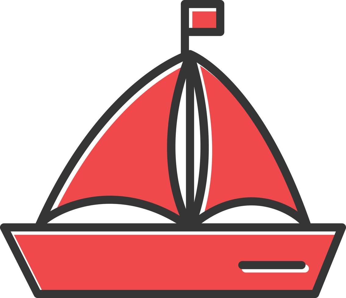 Boat Filled Icon vector