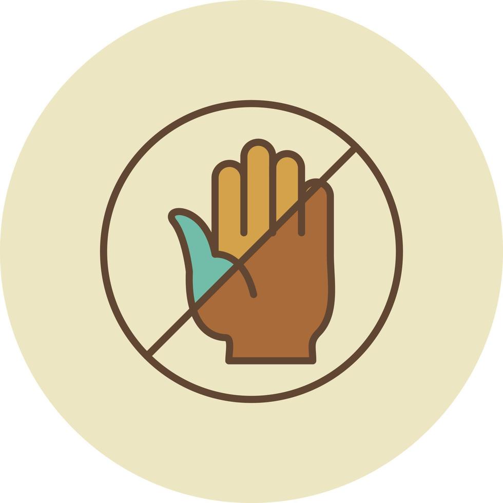 No Passing Filled Retro vector