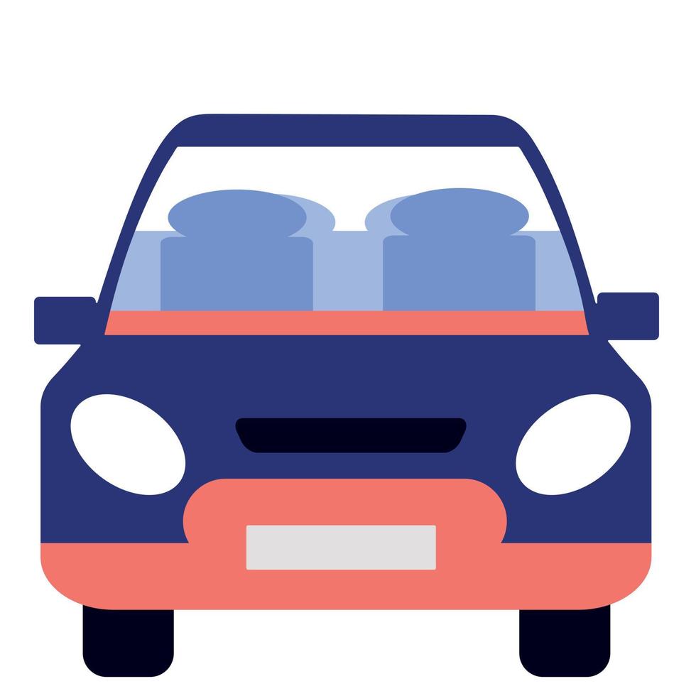 Color car, travel. Vector illustration in flat style.