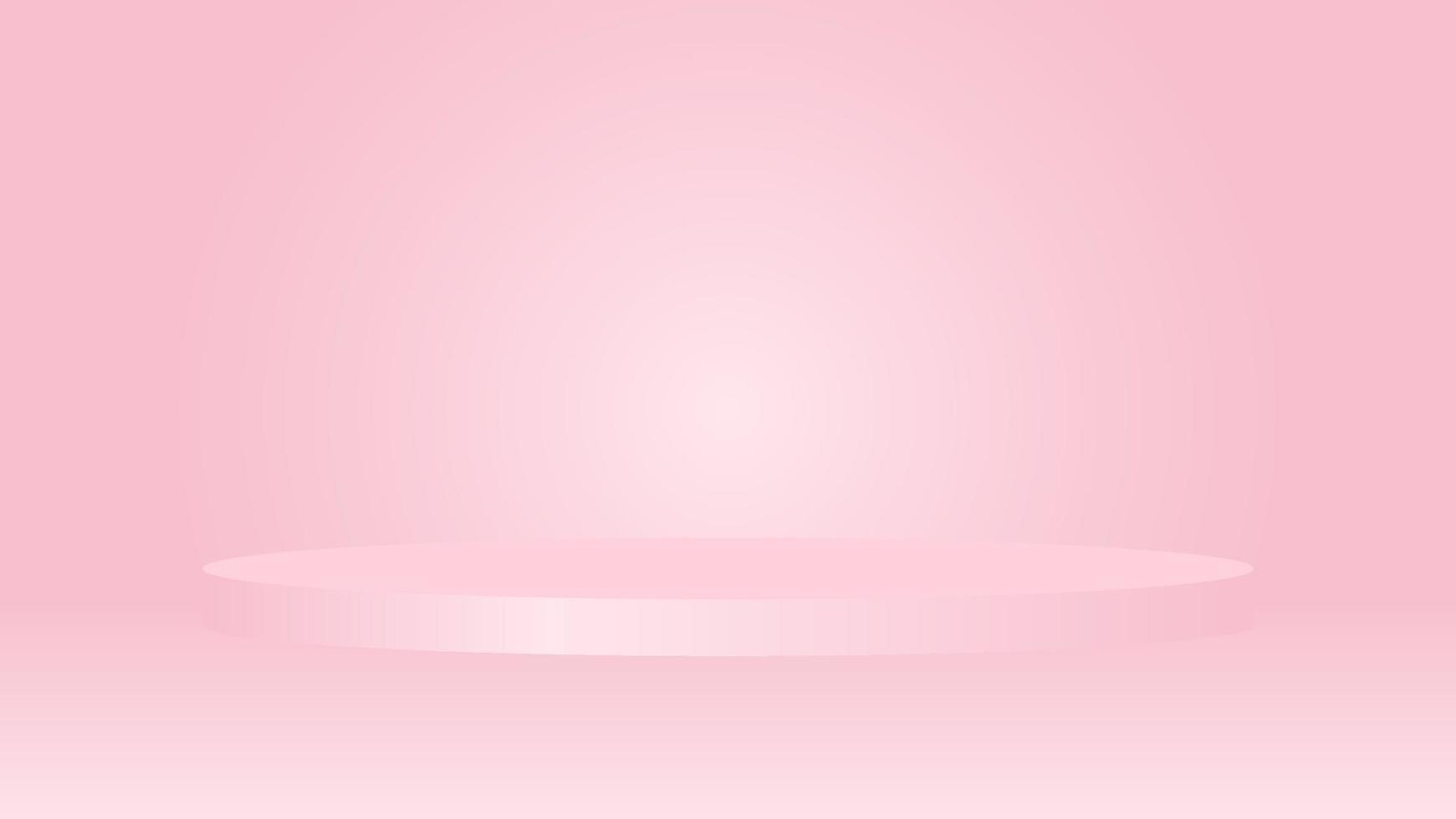 blank pink podium for outstanding luxury product advertising display on pink background vector