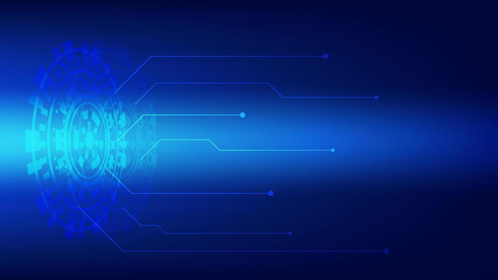 abstract futuristic innovation technology background concept. virtual glowing blue light Hi-tech circle digital HUD screen for modern graphic design vector