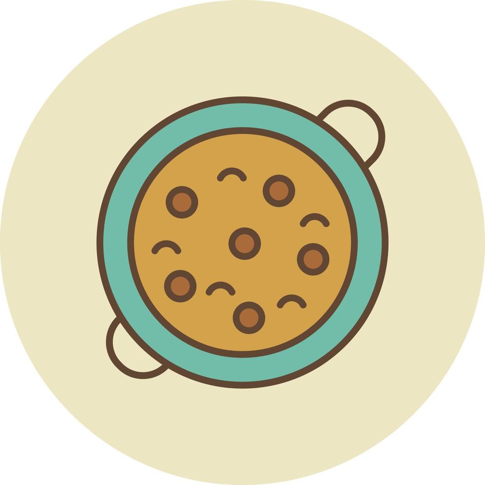 paella rellena retro vector