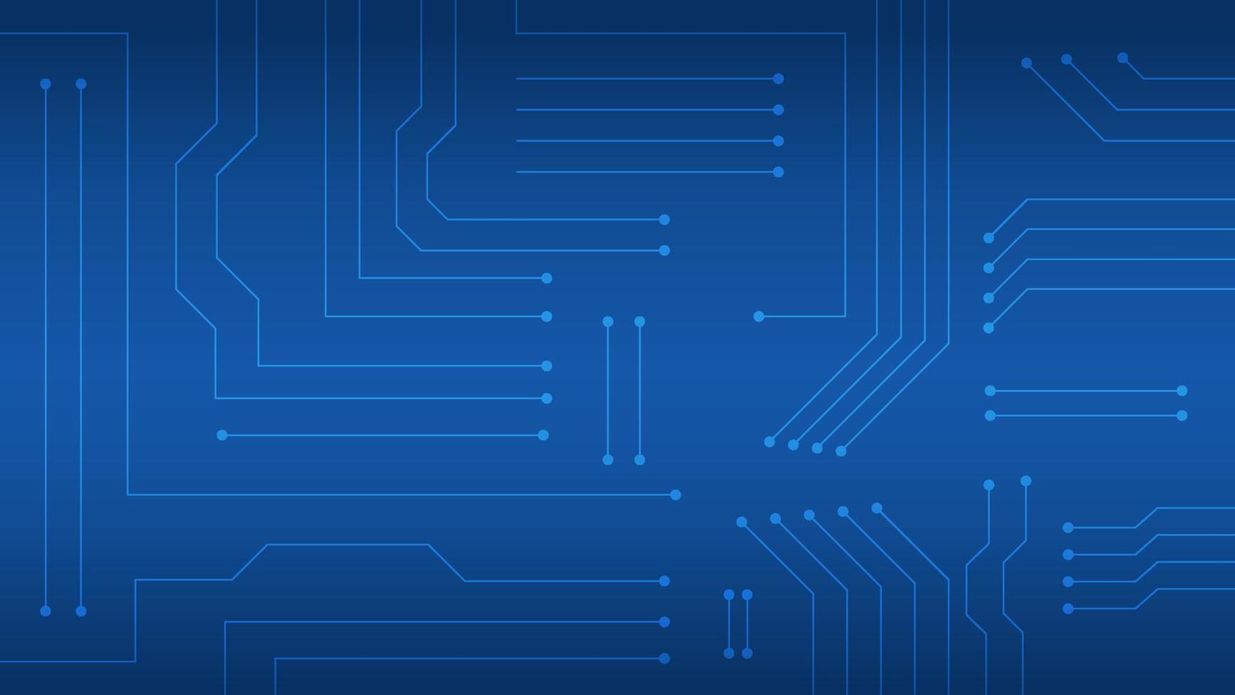 Hi-tech digital circuit board. futuristic AI pad and electrical lines connected on blue lighting background vector