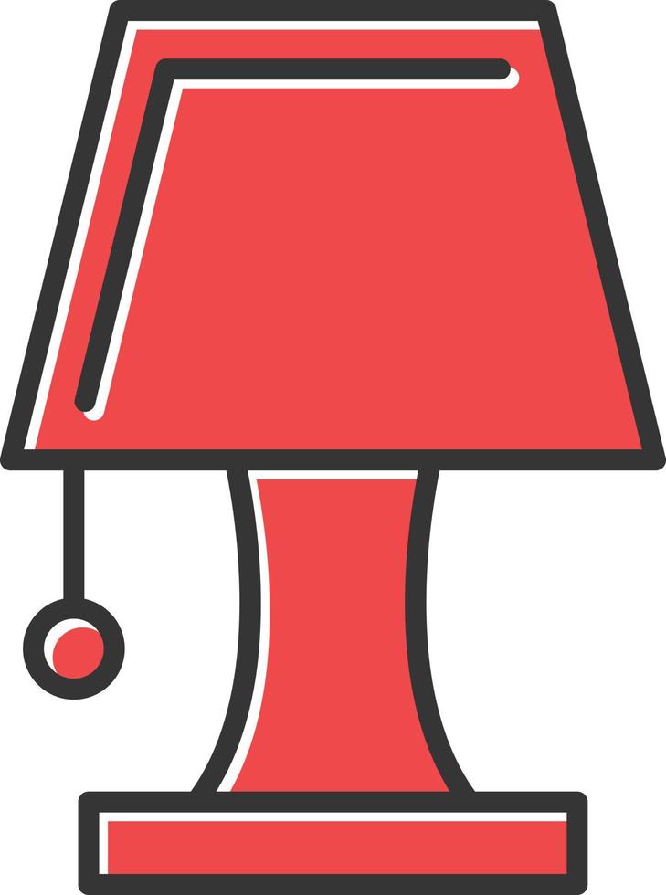 able Lamp Filled Retro vector