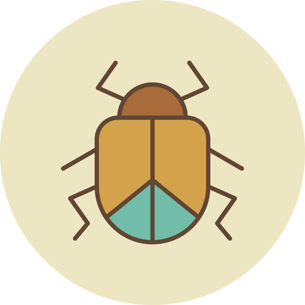 Beetle Filled Retro vector