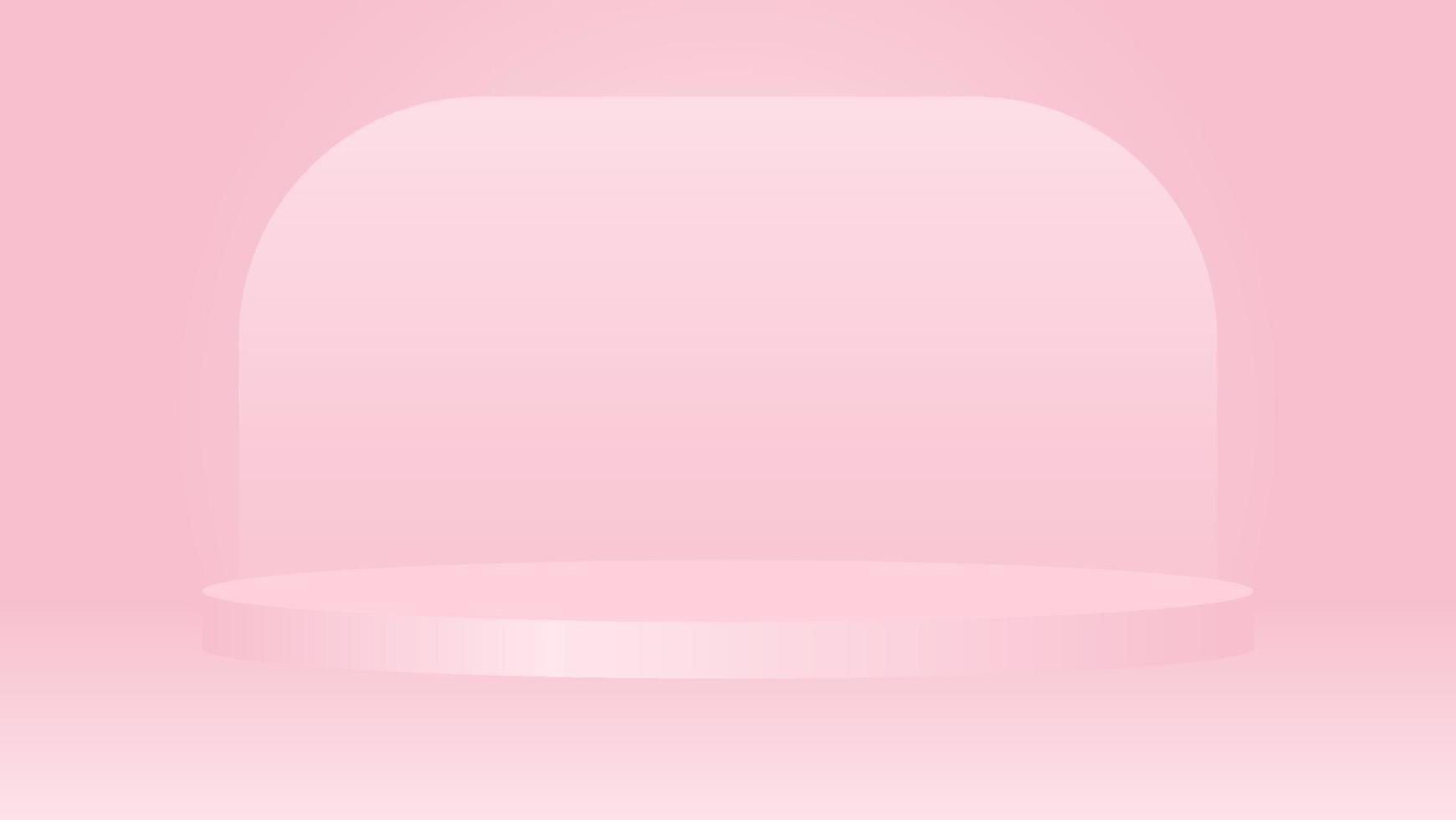 blank pink podium for outstanding luxury product advertising display on pink background vector