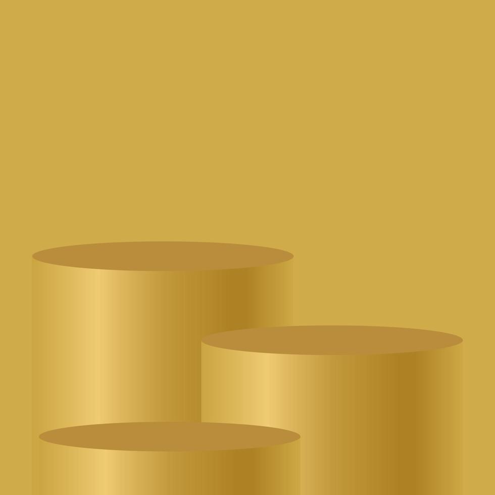 golden podium for luxury product display advertisement vector