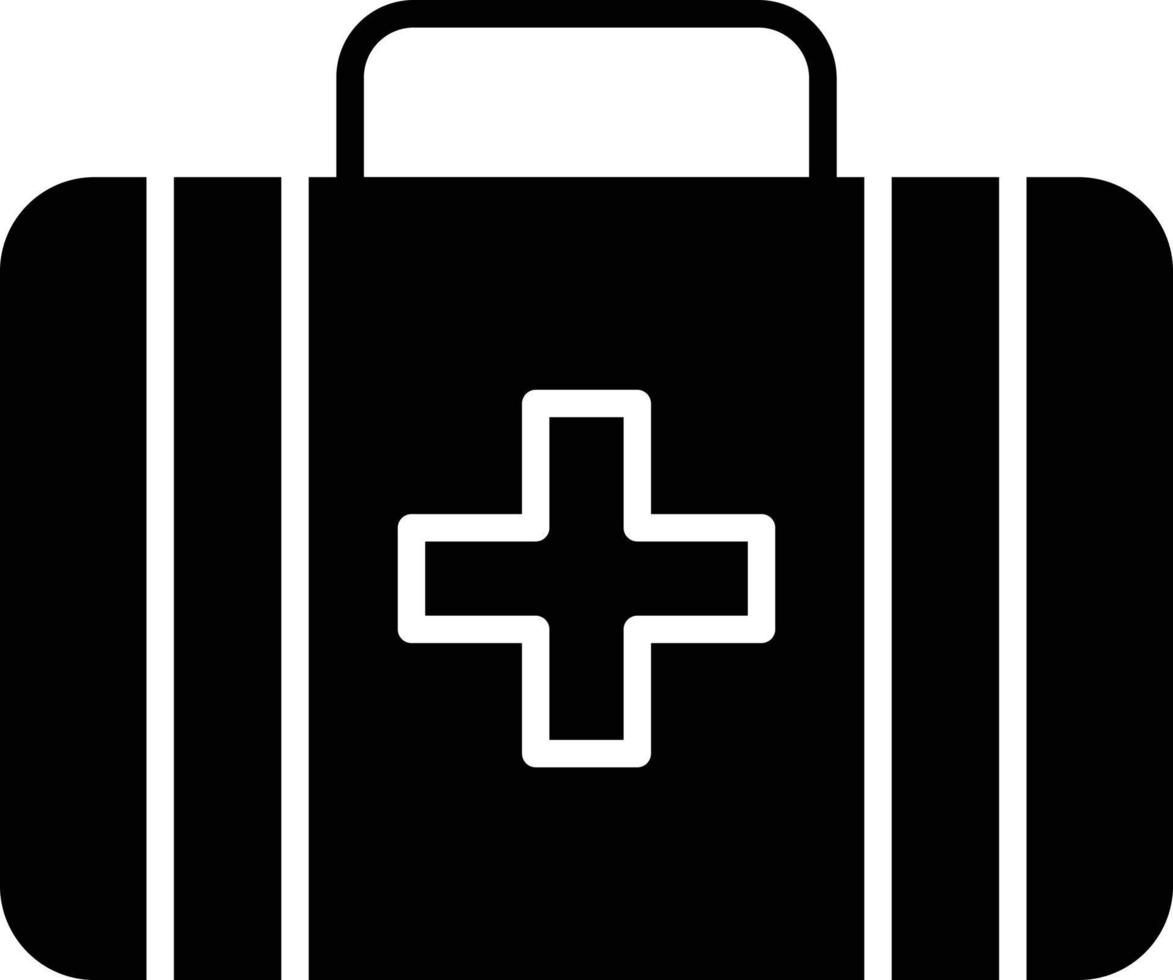 First Aid Kit Glyph Icon vector