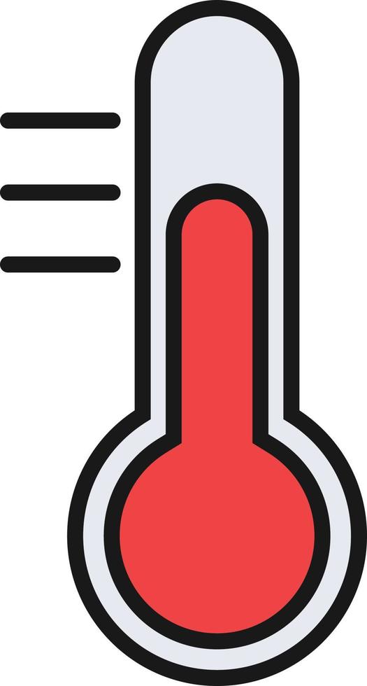 Thermometer Line Filled vector