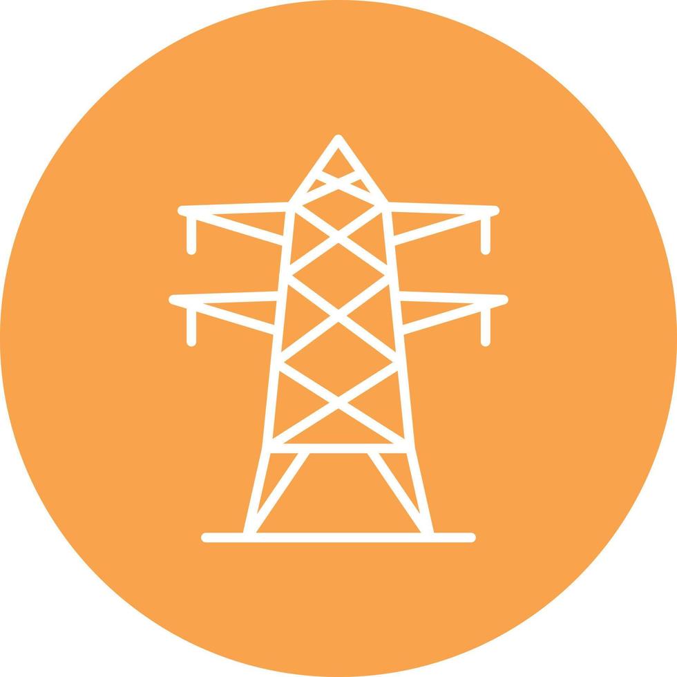 Electric Tower Line Circle Multicolor vector